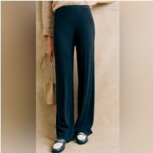 Sezane Matthew merino wool navy pants